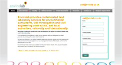 Desktop Screenshot of envlab.co.uk